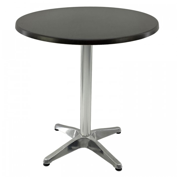 Masa cafenea exterior, interior rotunda D70xh74cm Raki New Wenge, blat werzalit si baza aluminiu