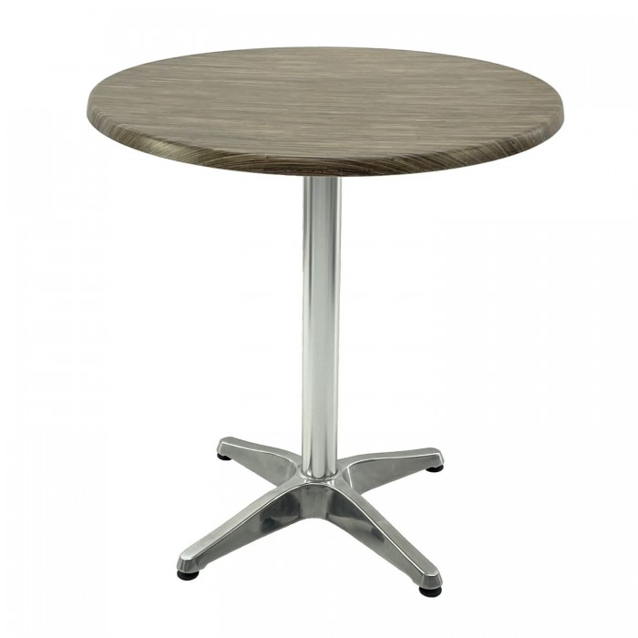 Masa cafenea rotunda D70xh74cm Raki Dark Seagrass, blat werzalit si baza aluminiu