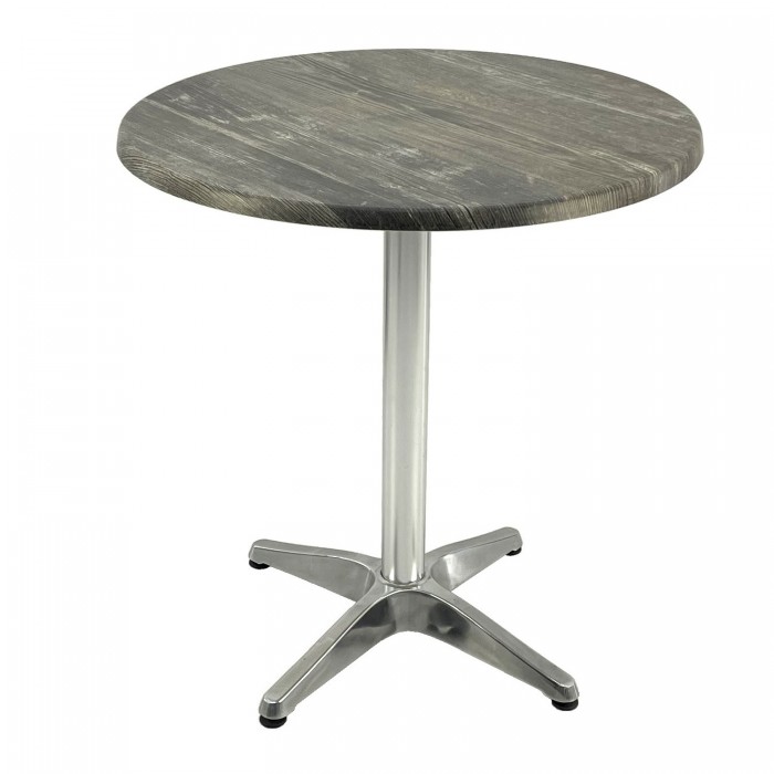 Masa cafenea rotunda D70xh74cm Raki Old Pine, blat werzalit si baza aluminiu