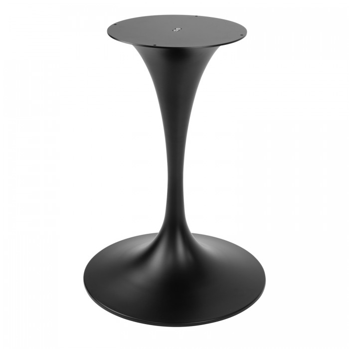 Masa de restaurant patrata Raki Dark Seagrass, 80x80xh74cm, blat werzalit si picior metalic negru cu baza rotunda 50cm