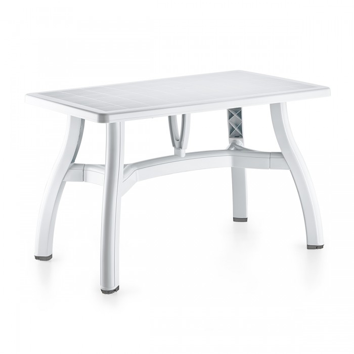 Masa gradina plastic RAKI KING, 115x70xh73cm, alba, dreptunghiulara