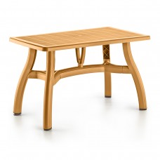 Masa gradina plastic RAKI KING, 115x70xh73cm, maro tec, dreptunghiulara