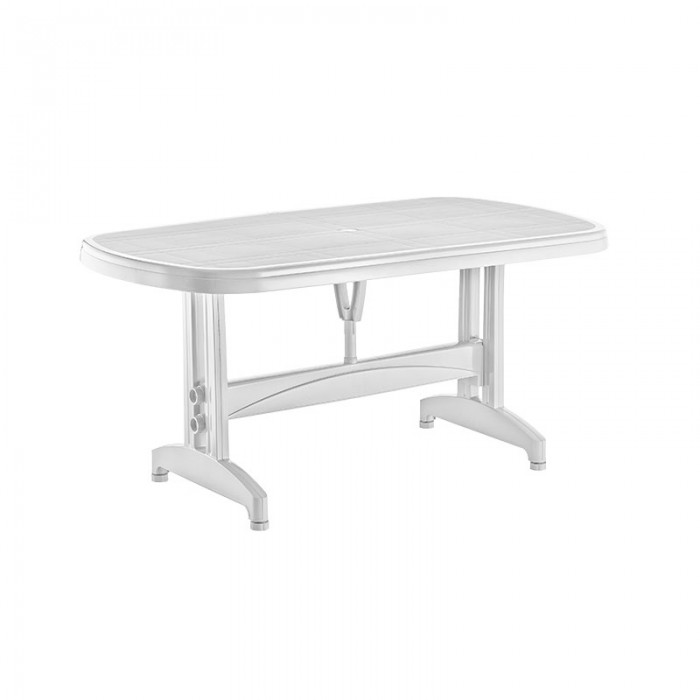 Masa ovala din plastic RAKI, 150x90xh73cm, alba