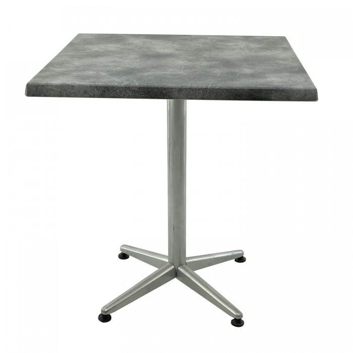 Masa patrata pentru cafenea 70x70xh74cm, Raki Copperfield, blat werzalit si picior metalic gri