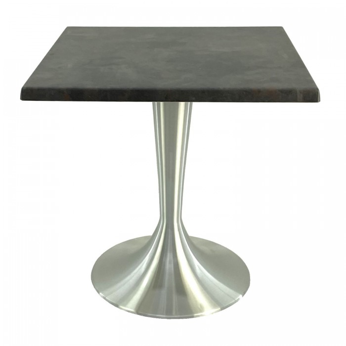 Masa patrata pentru restaurant 80x80xh74cm, Raki Metalic Oxid, blat werzalit si baza aluminiu