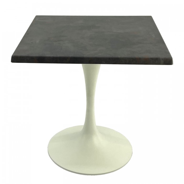 Masa patrata pentru restaurant 80x80xh74cm, Raki Metalic Oxid, blat werzalit si baza metalica alba