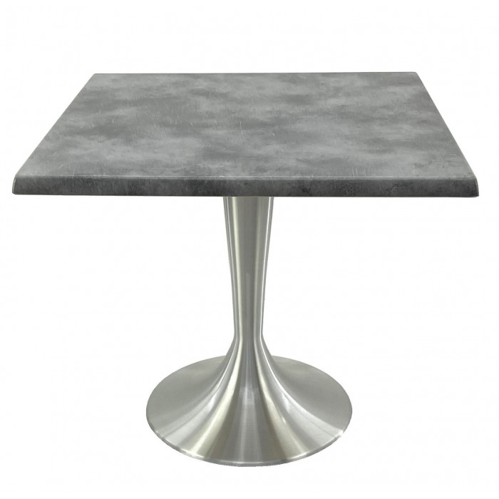 Masa pentru restaurant patrata 80x80xh74cm, Raki Copperfield, blat werzalit si baza aluminiu
