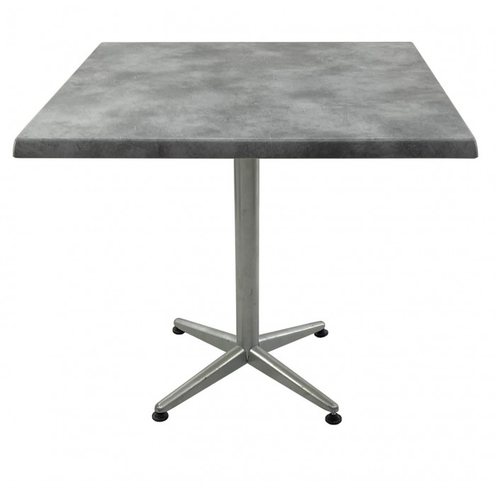 Masa pentru restaurant patrata 80x80xh74cm, Raki Copperfield, blat werzalit si picior metalic gri