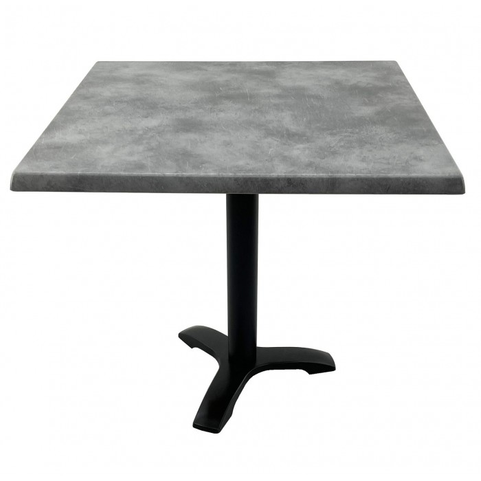 Masa pentru restaurant patrata 80x80xh74cm, Raki Copperfield, blat werzalit si picior negru din metal