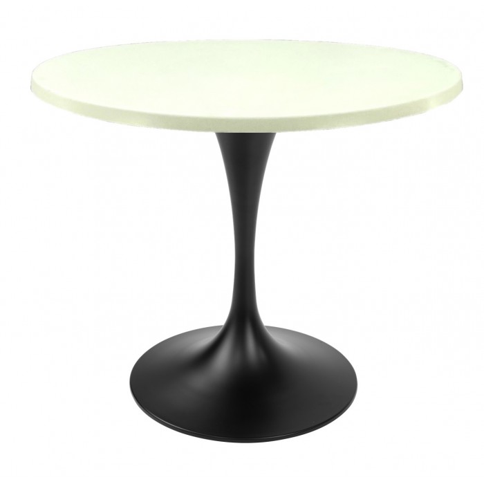 Masa pentru restaurant rotunda Raki Uni Art, D80xh74cm, blat werzalit si picior metalic negru cu baza rotunda 50cm