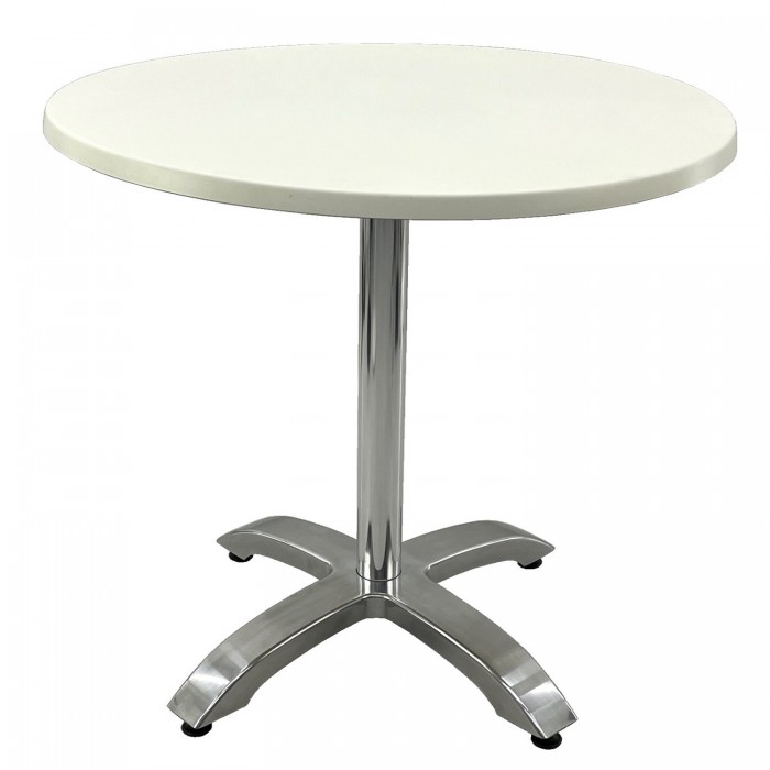 Masa restaurant rotunda D90xh74cm Raki Uni Art, blat werzalit si picior din aluminiu