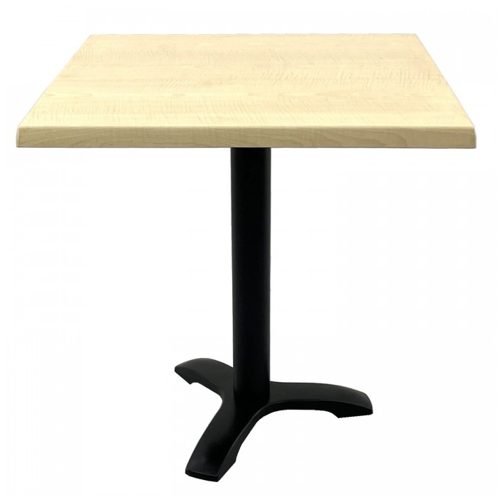 Masa restaurant/terasa patrata 80x80xh74cm Raki Maple, blat werzalit si picior metalic negru