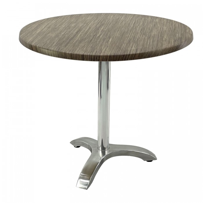 Masa restaurant/terasa rotunda D80xh74cm Raki Dark Seagrass, blat werzalit si picior aluminiu