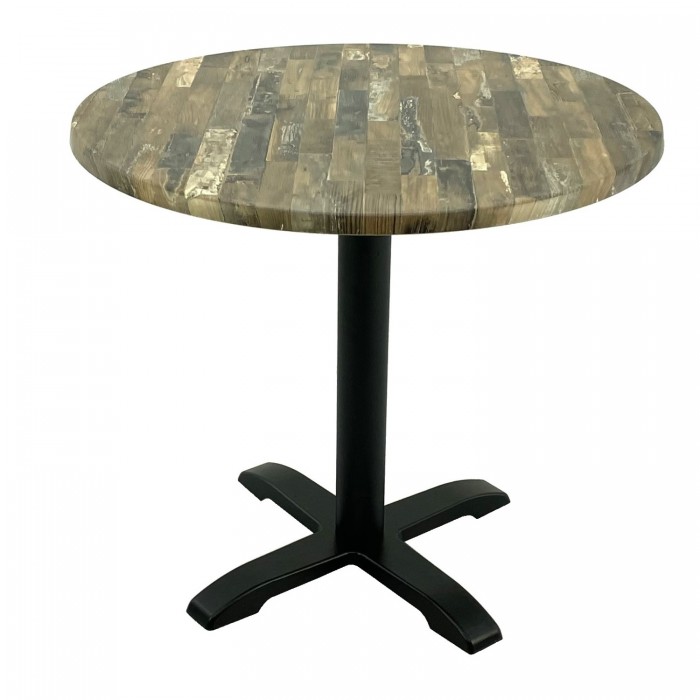 Masa rotunda cafenea D80xh74cm, Raki Maracaibo, blat werzalit si baza metalica
