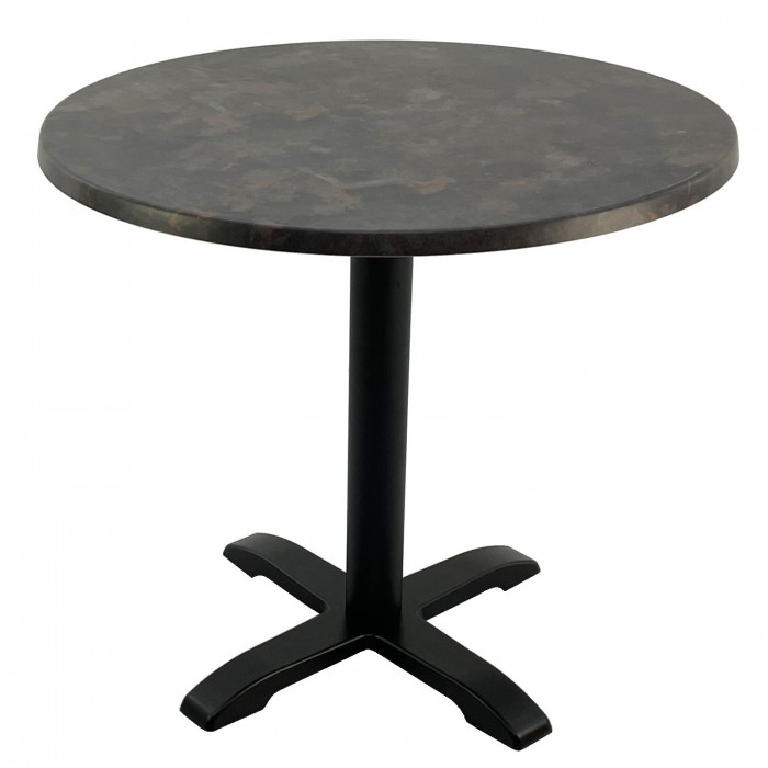 Masa rotunda pentru restaurant D80xh74cm, Raki Metalic Oxid, blat werzalit si baza metalica