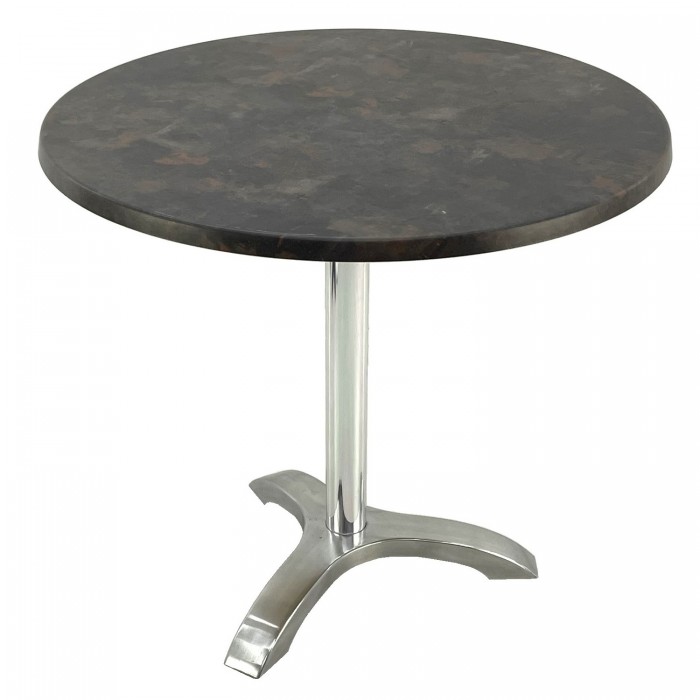 Masa rotunda pentru restaurant D80xh74cm, Raki Metalic Oxid, blat werzalit si picior aluminiu