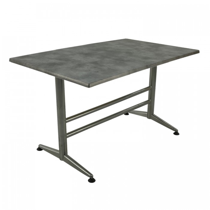 Masa terasa/restaurant dreptunghiulara 120x70xh74cm Raki Copperfield, blat werzalit si baza metalica gri