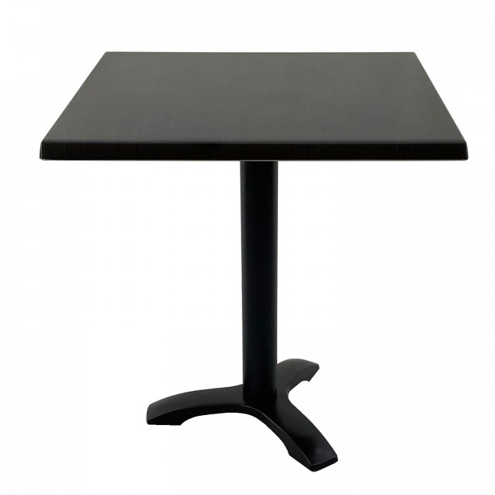 Masa terasa/restaurant patrata 80x80xh74cm Raki New Wenge, blat werzalit si picior metalic negru