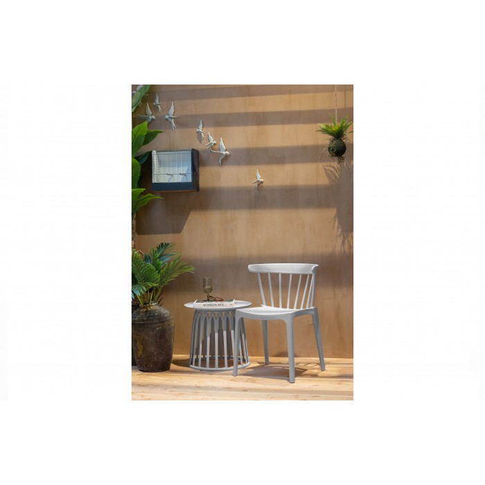 Masuta cafea alba rotunda RAKI OSHU, D50xh45cm, polipropilena