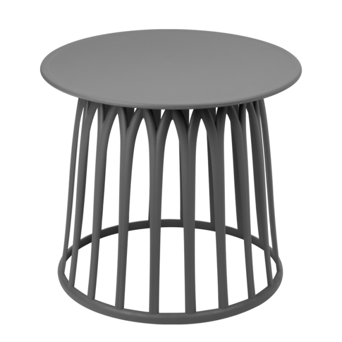 Masuta cafea gri rotunda RAKI OSHU, D50xh45cm, polipropilena