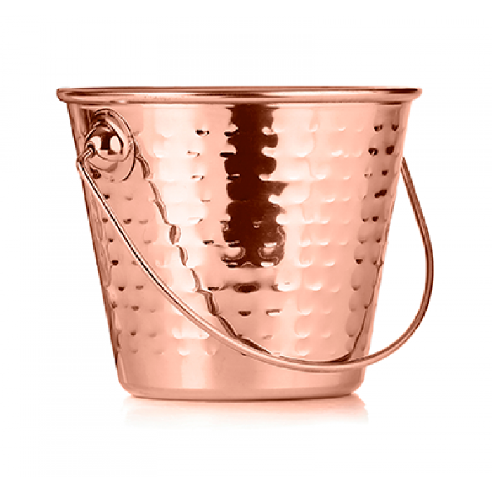 Mini galetusa cu relief CULINARO, D10xh9cm, 450ml, din inox cu strat cupru