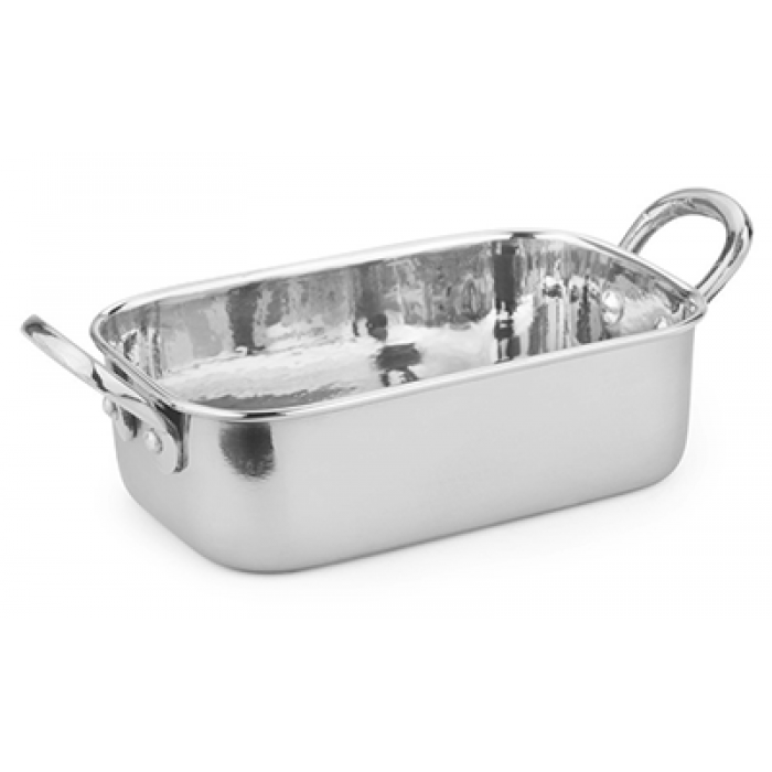 Mini tava inox pentru servire CULINARO, 14,5x9,5xh4,5cm, 450ml