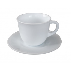 Set serviciu cappuccino 12 piese opal BORMIOLI TOLEDO, 6 cesti 160ml si 6 farfurioare