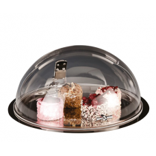 Platou inox servire bufet, cu capac, RAKI, D42,5xh22cm