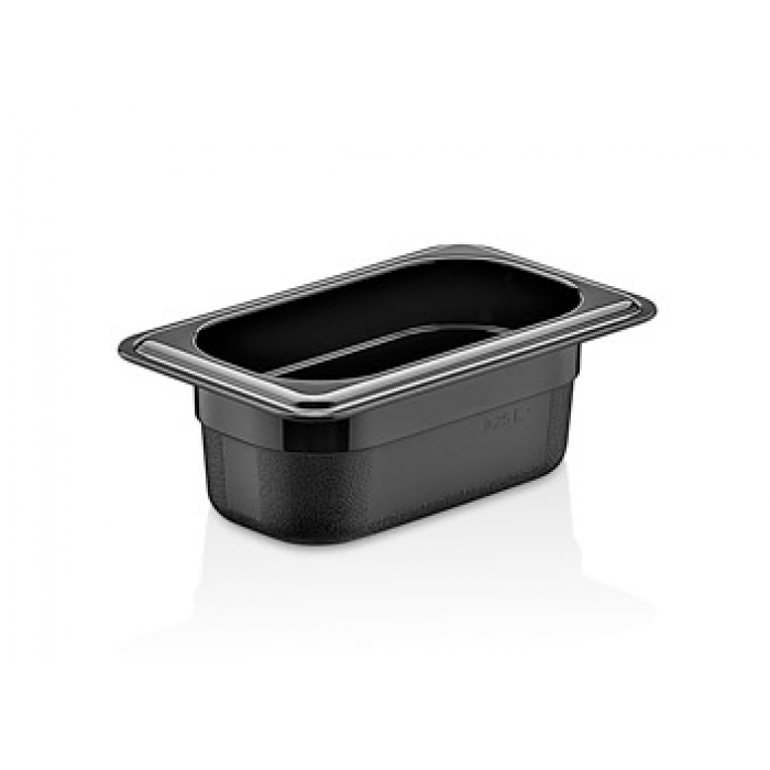 Tava gastronorm polipropilena CULINARO 1/4-100, 265x162x100mm, 2,5lt, neagra 