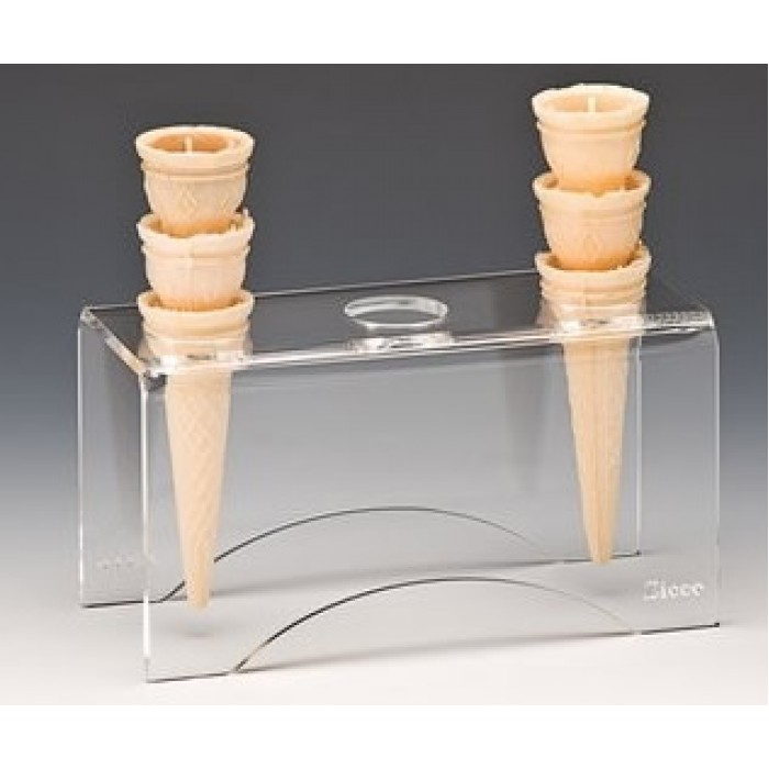 Suport cornete inghetata cu 3 compartimente RAKI, 20,5x8,5xh10cm, acrilic