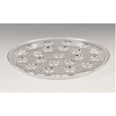 Tava servire shot-uri pentru 21 pahare RAKI, D34cm, policarbonat transparent