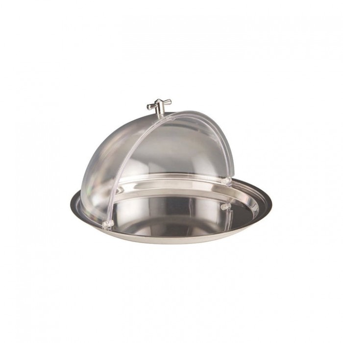 Platou inox cu capac roll-top RAKI, D32,5cm