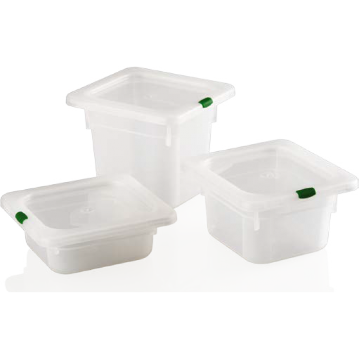 Tava gastronorm polipropilena RAKI 1/6-100, 176x162x100mm 1,5lt, alba