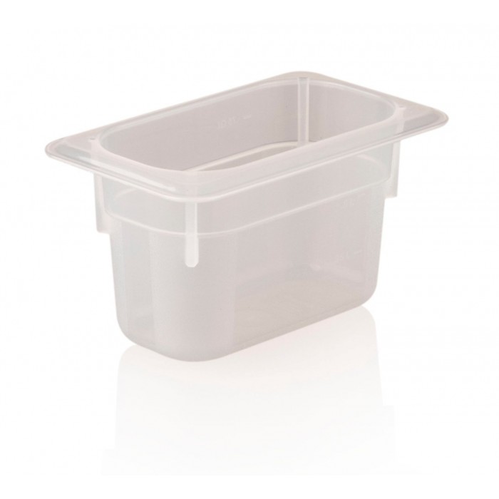 Tava gastronorm polipropilena RAKI 1/9-100, 176x108x100mm, 850ml, alba 