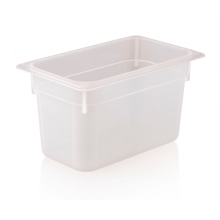 Tava gastronorm polipropilena RAKI 1/9-150, 176x108x150mm, 1,27lt, alba 