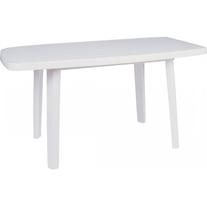 Masa ovala din plastic SIESTA MUTUM, 140x80xh72cm, alba