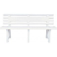 Banca din plastic SIESTA FLORA, 146x30xh73cm, alba