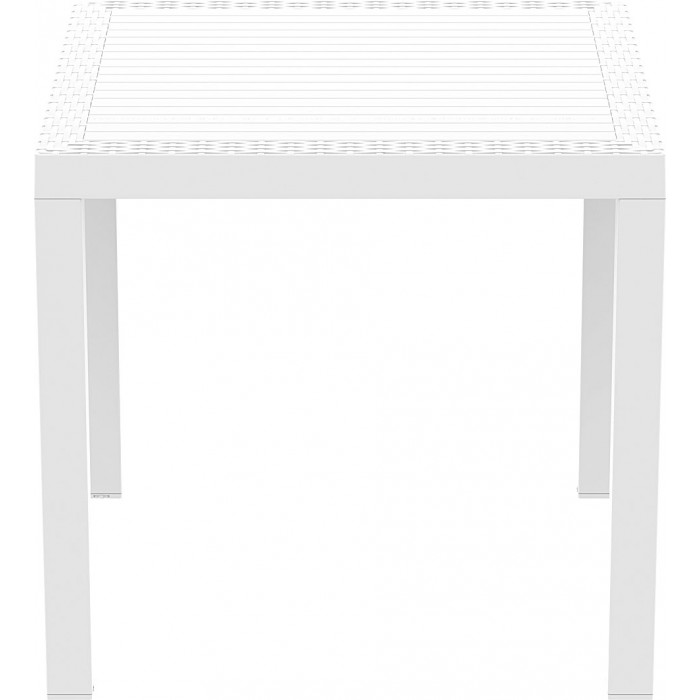 Masa gradina, terasa SIESTA ORLANDO, 80x80xh75cm, patrata, plastic, alba, accente poliratan