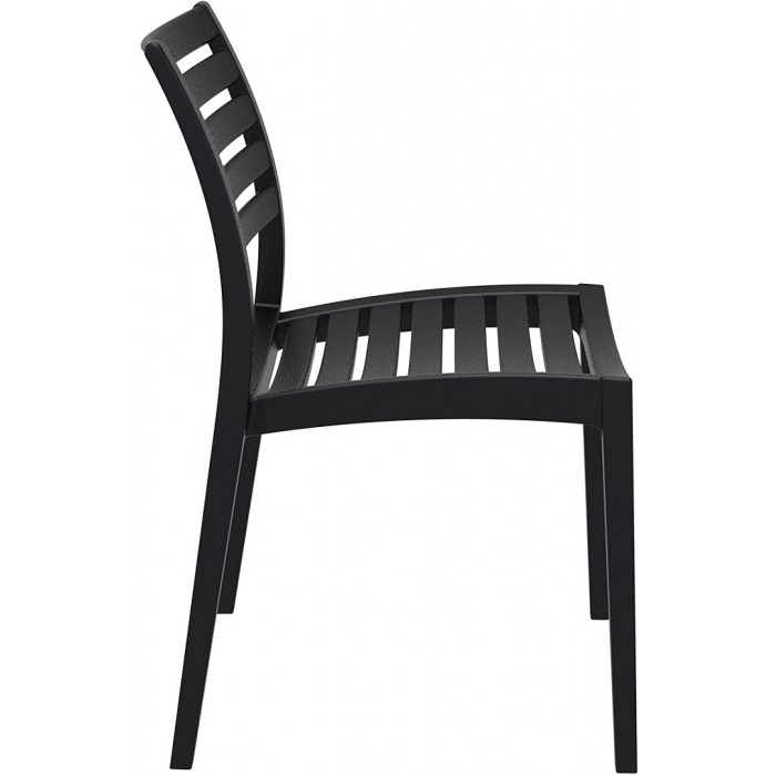 Scaun polipropilena cu fibra de sticla, SIESTA ARES, 48x58xh82cm, negru