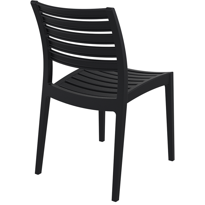 Scaun polipropilena cu fibra de sticla, SIESTA ARES, 48x58xh82cm, negru
