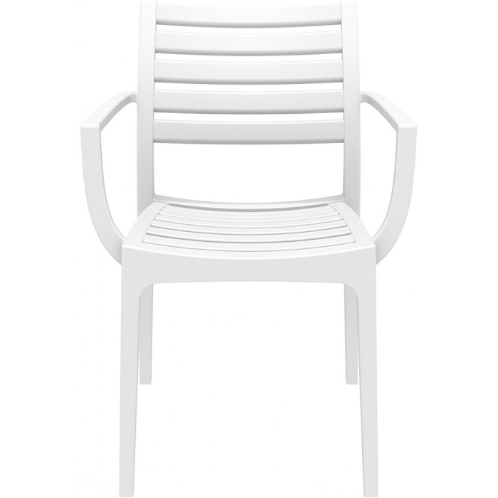 Scaun gradina cu brate SIESTA ARTEMIS, 58x58xh82cm, polipropilena cu fibra de sticla, alb