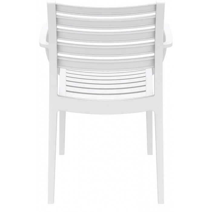 Scaun gradina cu brate SIESTA ARTEMIS, 58x58xh82cm, polipropilena cu fibra de sticla, alb