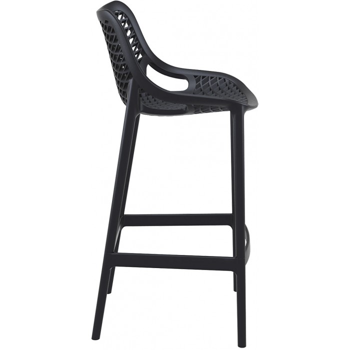 Scaun bar SIESTA AIR, din polipropilena cu fibra de sticla, 45x53xh105cm, negru
