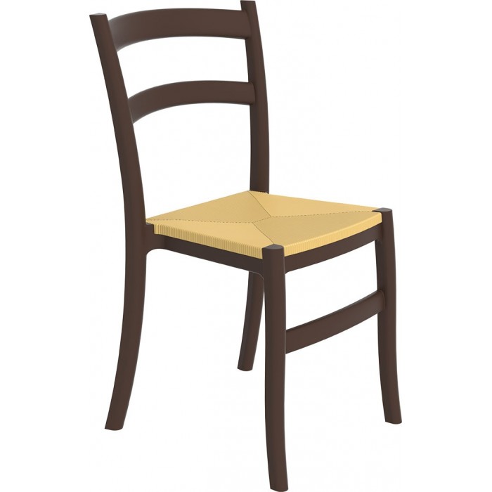 Scaun SIESTA TIFFANY-S, 45x51xh85cm, polipropilena cu fibra de sticla, maro