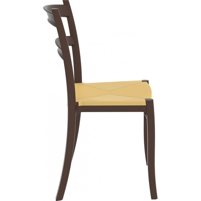 Scaun SIESTA TIFFANY-S, 45x51xh85cm, polipropilena cu fibra de sticla, maro