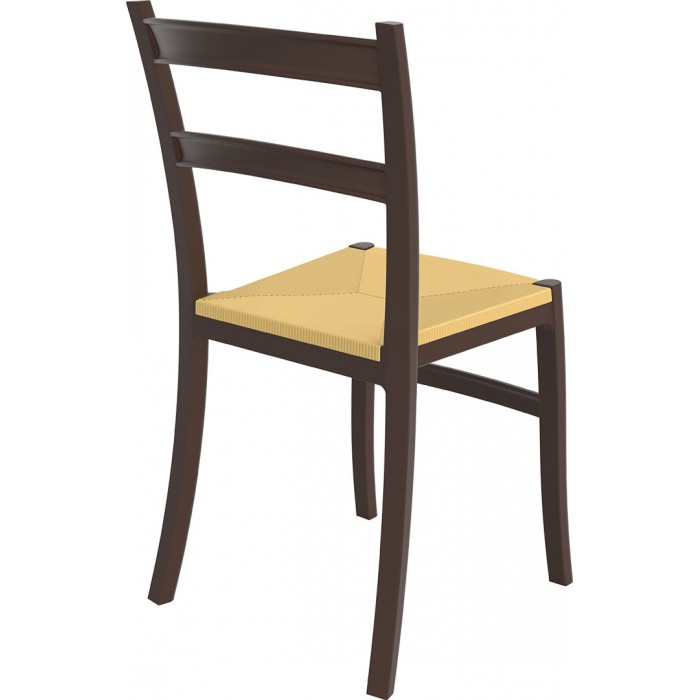 Scaun SIESTA TIFFANY-S, 45x51xh85cm, polipropilena cu fibra de sticla, maro