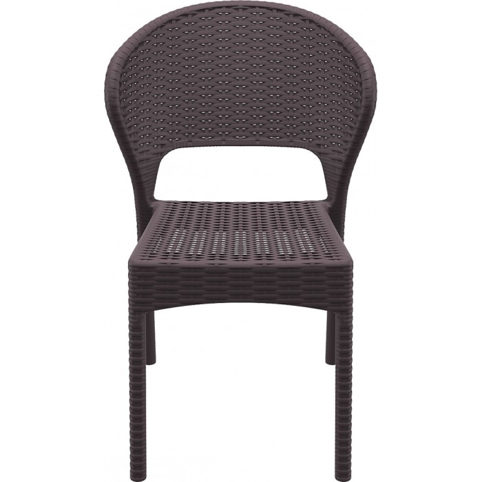 Scaun terasa aspect ratan SIESTA DAYTONA, 55x61xh81cm, plastic cu fibra de sticla, maro