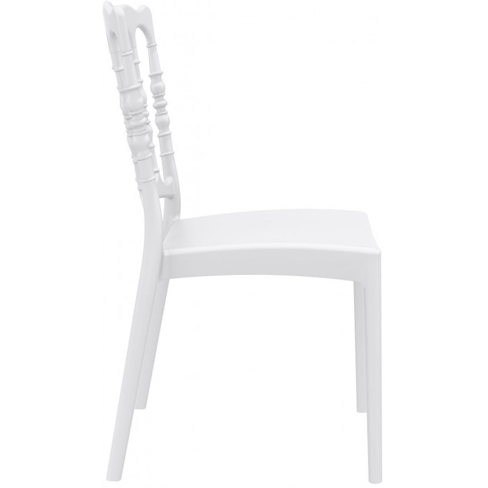 Scaun evenimente SIESTA NAPOLEON, 45x55xh92cm, polipropilena cu fibra de sticla, alb