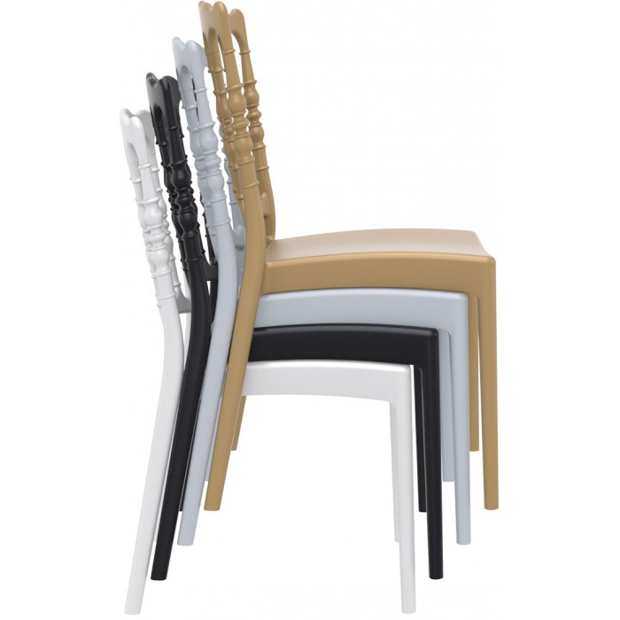 Scaun evenimente SIESTA NAPOLEON, 45x55xh92cm, polipropilena cu fibra de sticla, alb
