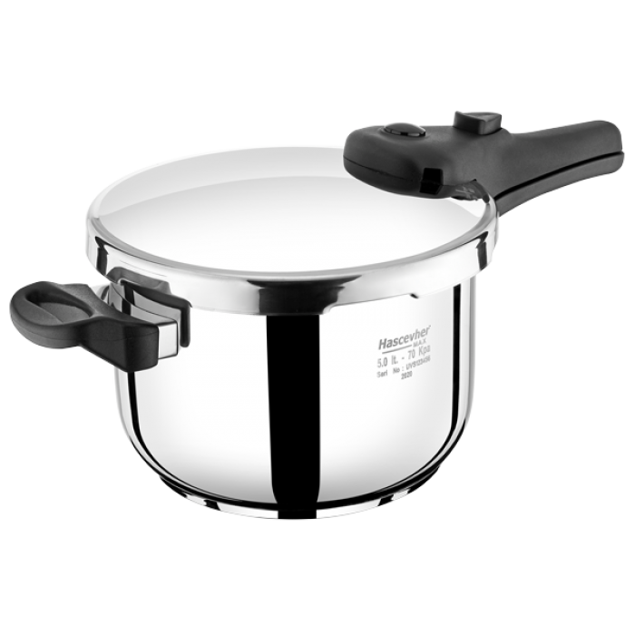 Oala sub presiune HASCEVHER BIONET 6l, D22cm, inox, inductie